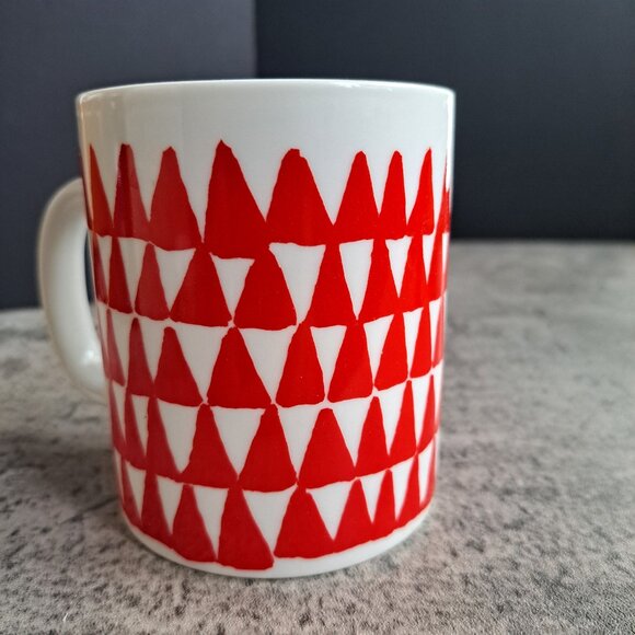 Starbucks Red Triangle Trees Mug - 2016 Starbucks Holiday Coffee Cup 12 fl oz - Picture 3 of 7